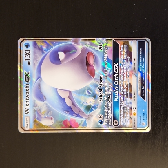Pokemon | Other | Wishiwashi Gx 63236 Cosmic Eclipse Nm | Poshmark